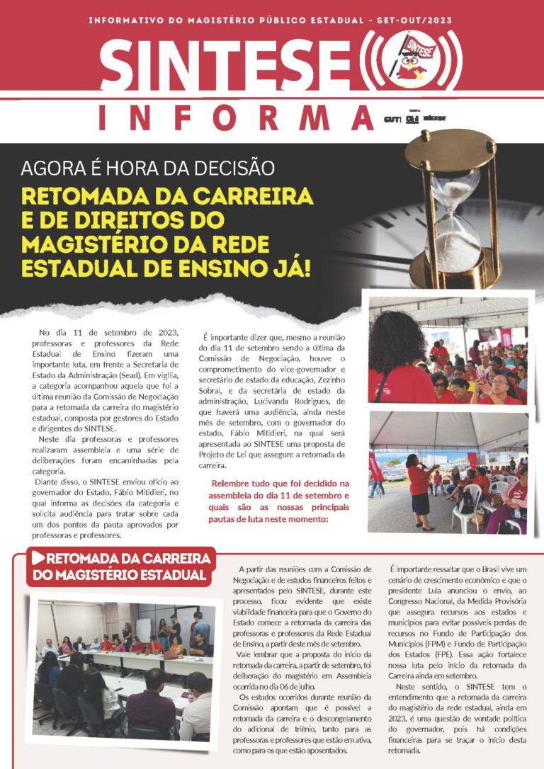 SINTESE INFORMA – REDE ESTADUAL – SETEMBRO – 2023