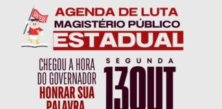 Professoras e professores vão paralisar atividades para cobrar do governador resposta sobre o triênio